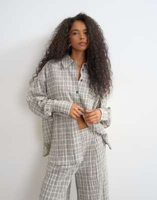 Topshop Co Ord Shirt In Multi
