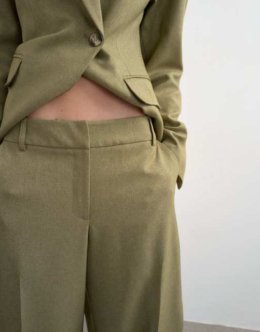Topshop co ord  side pleat ovoid trouser in taupe, 2 of 5