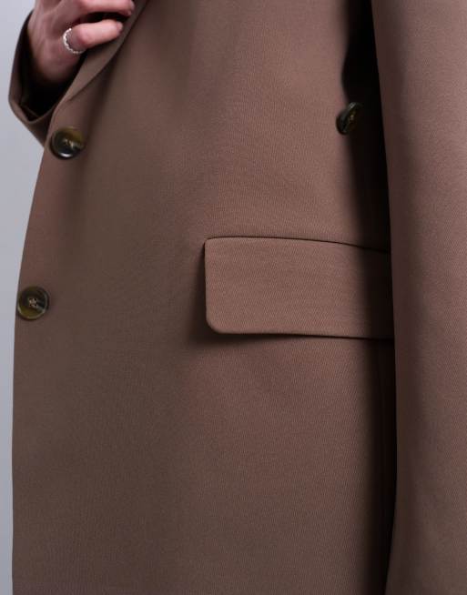 Topshop co ord slouchy chuck on blazer in taupe, 3 of 4