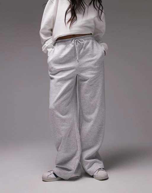 Topshop co ord straight leg jogger in grey marl ASOS