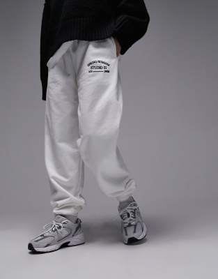 Topshop black and white joggers on sale