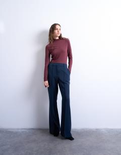 Co ord tailored flare trouser in navy