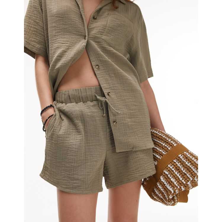 Topshop sales khaki shorts