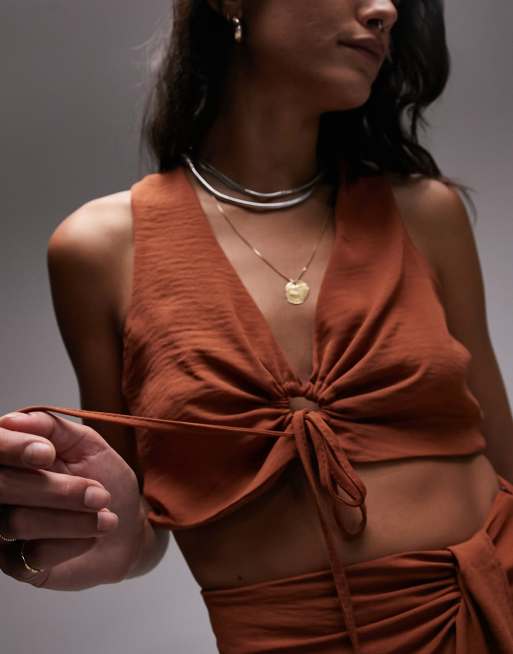 Orange 2025 necklace topshop