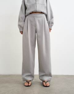 Co ord twisted seam slim trouser in grey 