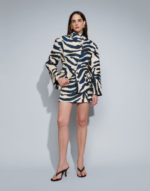 Topshop co-ord zebra mini rok in zebra, 2 van 5