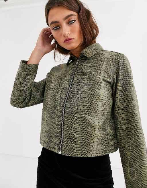 Green hotsell snakeskin jacket