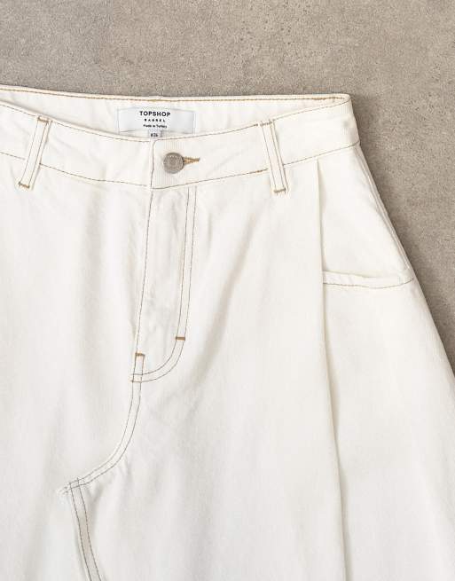 Topshop – Cocoon – Benvita jeans med medelhög midja och barrelben, 8 av 8