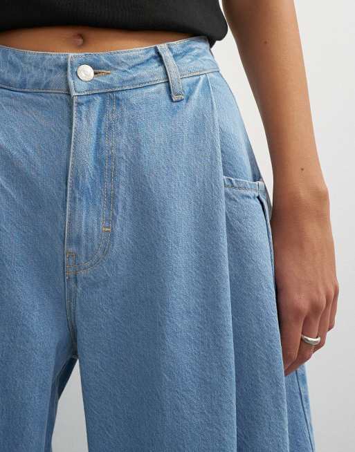 Topshop - Cocoon - Jean bouffant à taille mi-haute - Délavé, 3 de 5