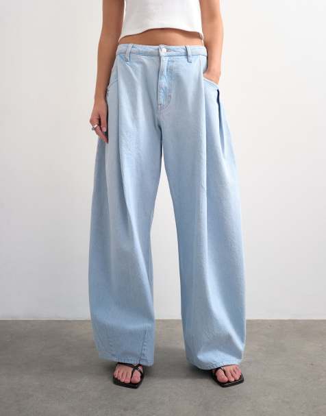 Topshop - Cocoon - Super afblegede jeans med mellemhøj talje og tøndeformede ben - view 1