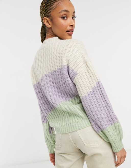 Topshop colorblock sweater hotsell