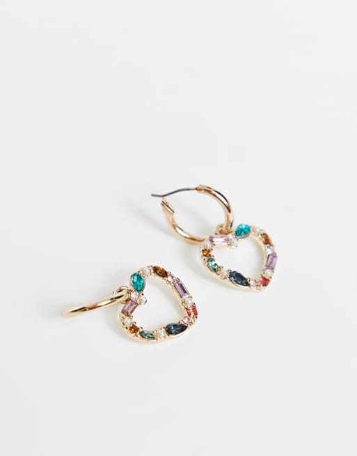 Topshop heart gem and verhakt mixed