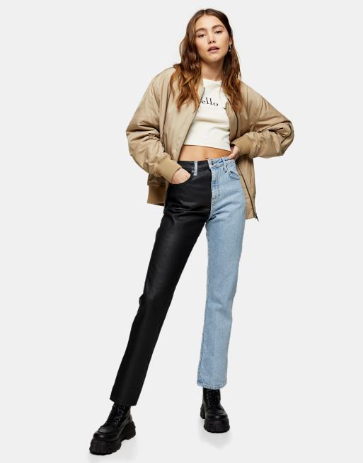 Color block sale jeans womens