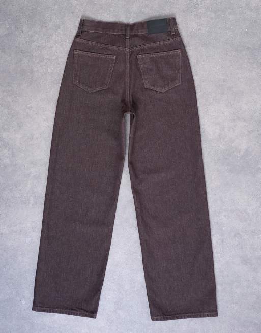 Topshop – Column – Bruna jeans med medelhög midja och tvättad finish, 7 av 7