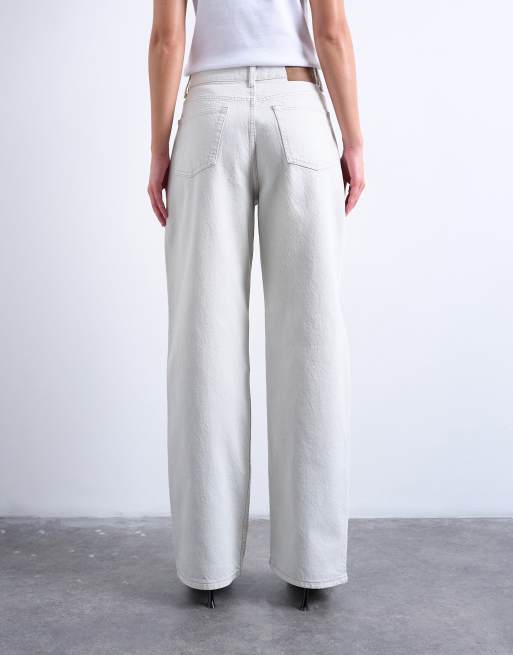 Topshop - Column - Jean à taille mi-haute - Ivoire, 4 de 7