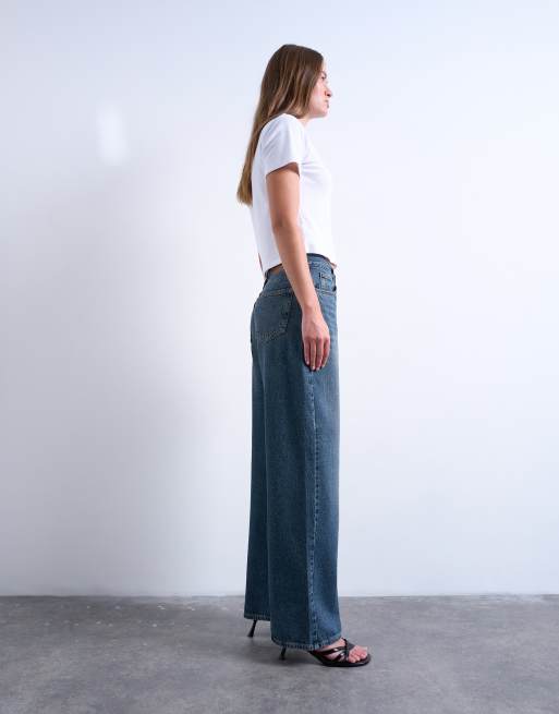 Topshop - Column - Jeans a vita medio alta blu nero, 3 di 7