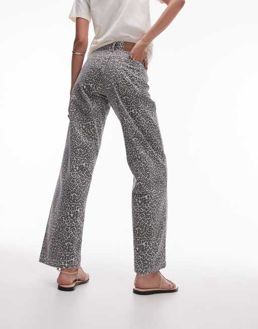 Topshop – Column – Jeans mit mittelhohem Bund und Leopardenmuster, 2 von 5