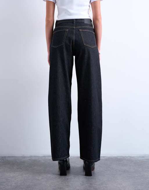 Topshop Column mid rise jean in black ecru, 4 of 7