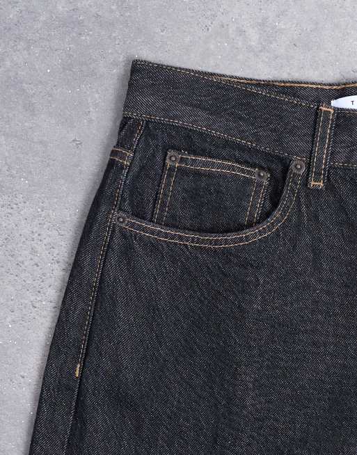 Topshop Column mid rise jean in black ecru, 5 of 7