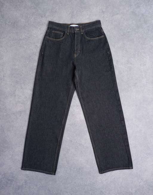 Topshop Column mid rise jean in black ecru, 6 of 7