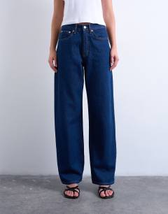 Column mid rise jean in indigo rinse