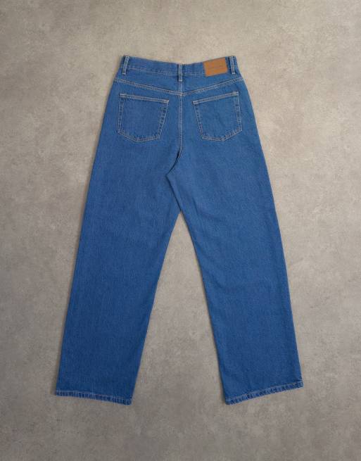 Topshop Column mid rise jean in rich blue, 8 of 8