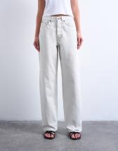 Topshop Column mid rise jeans in bone