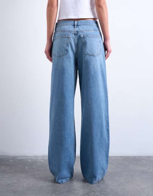 Topshop – Column – Wybielane jeansy kolumnowe ze średnim stanem, 4 z 7