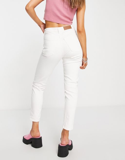 High waisted outlet white stretch jeans