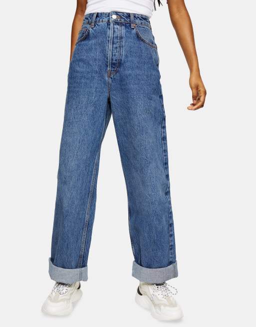 Oversized tapered hot sale jeans