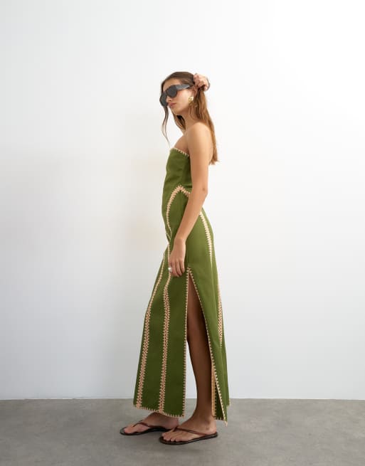 green contrast dresses Women's Wedding Guest Cocktail Dress Maxi Dress Contrast Lace Party Elegant  Formal V Neck Short Sleeve Pink Green Gray Color 2026