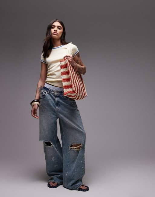 Topshop contrast everyday tee in buttermilk , 4 of 4