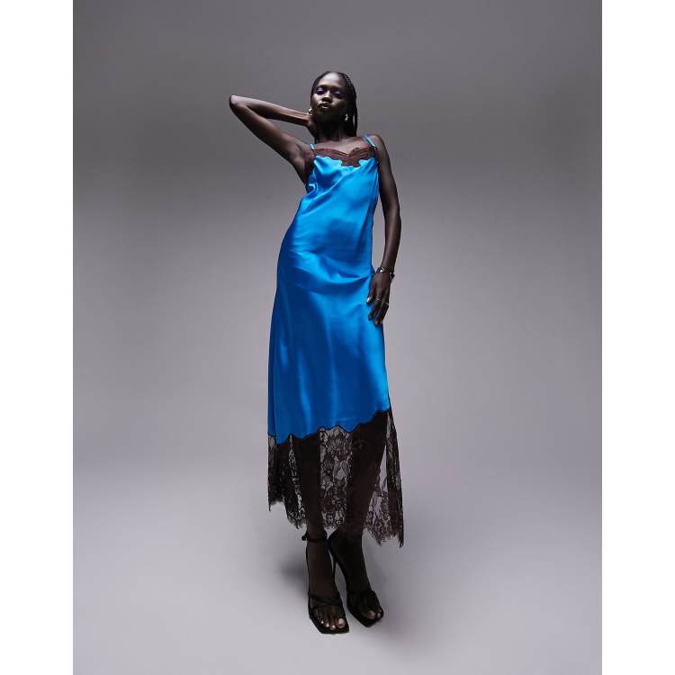 Midnight blue outlet slip dress