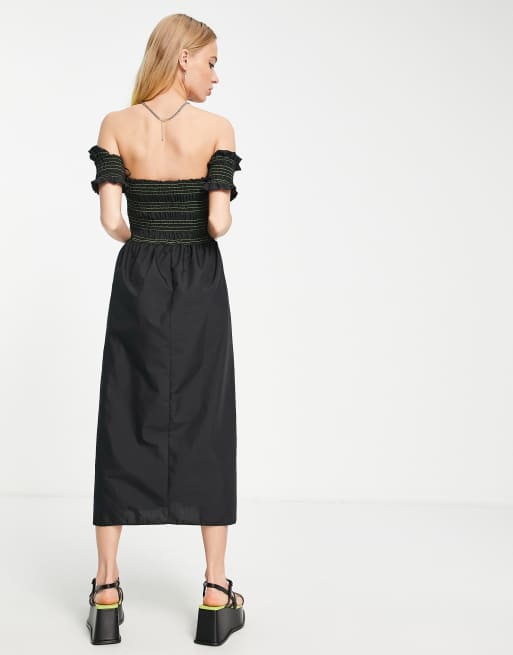 Asos black shop bardot dress