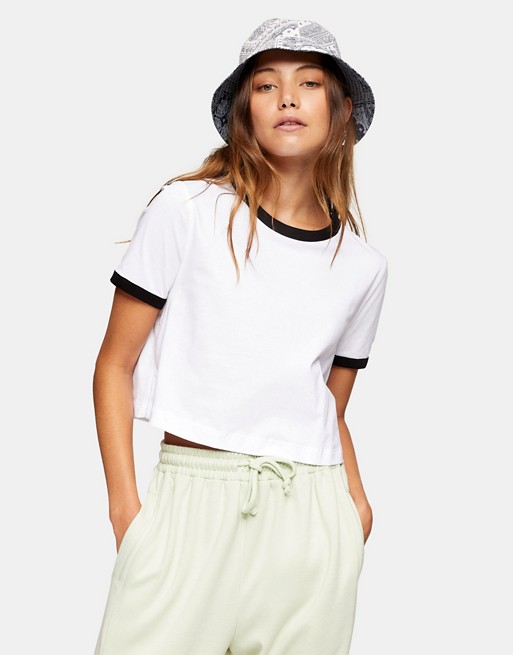 Topshop contrast t-shirt in white DO NOT USE