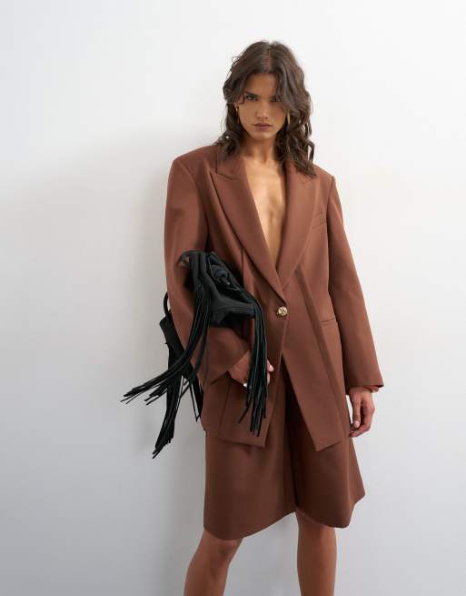 Topshop - Coordinato oversize marrone
