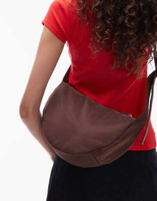 Topshop Cora Nylon Quilt Cross-body Bag With Front Pocket