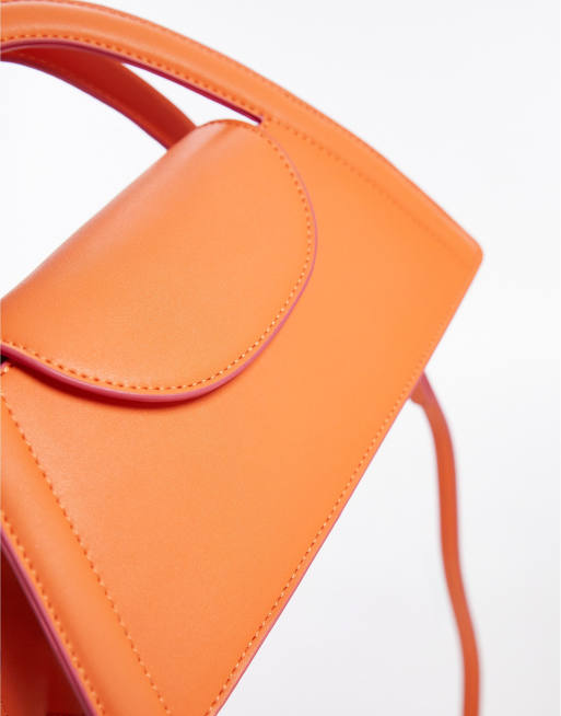 Orange clutch bag topshop hotsell
