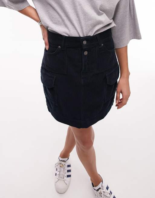 Navy skirt topshop best sale