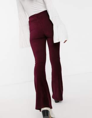 burgundy flares