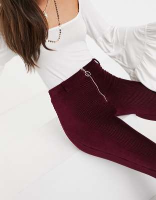 burgundy flares