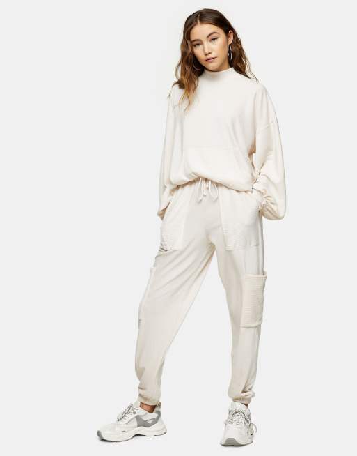 White discount joggers topshop