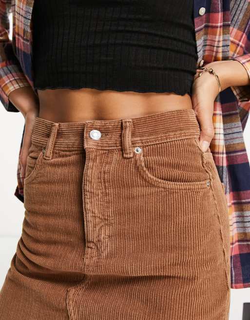 Asos brown corduroy skirt best sale