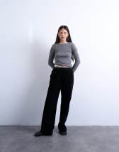 Topshop cord pull on jogger in black