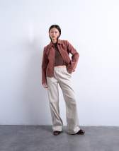 Topshop cord pull on jogger in stone