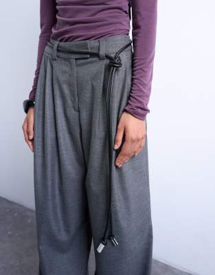 Topshop Cord Style Belt In Black