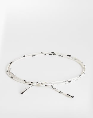 Topshop Cord Style Belt In Red