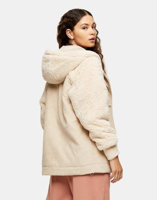 Topshop cord on sale coat