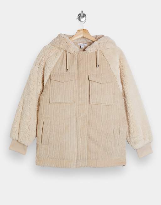 Topshop cord deals coat