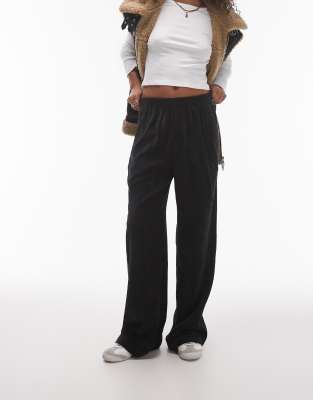 corduroy sweatpants in black